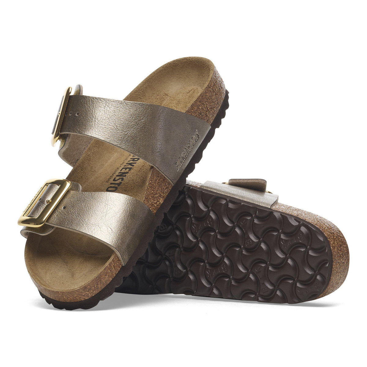 Birkenstock Sydney Luxe Buckle Womens Sandal Birko-Flor-Graceful Taupe 10
