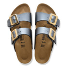 Birkenstock Sydney Luxe Buckle Womens Sandal Birko-Flor-Metallic Black 9