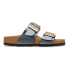 Birkenstock Sydney Luxe Buckle Womens Sandal Birko-Flor-Metallic Black 5