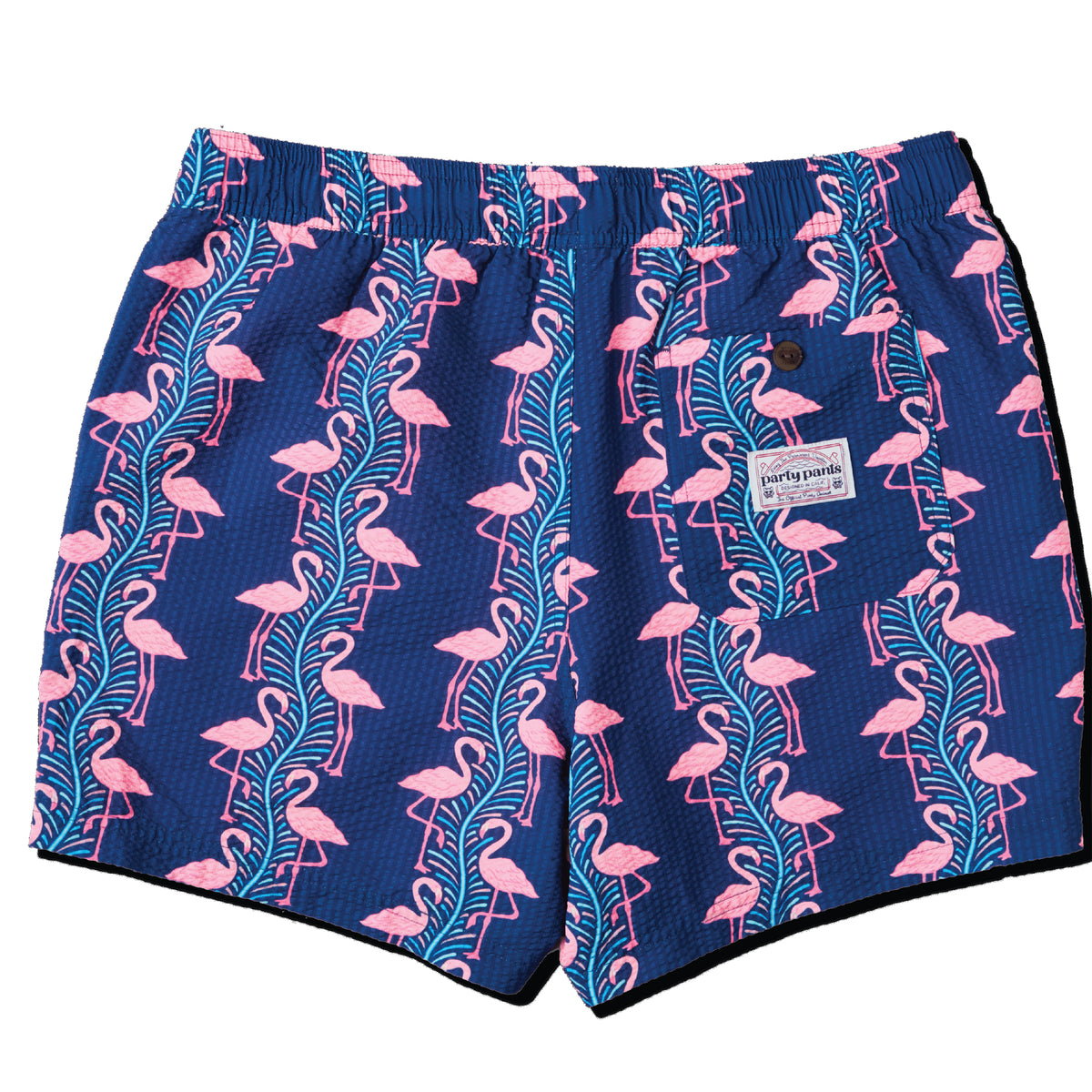 Party Pants 5" Flamingles STR Short  NavyBlue M
