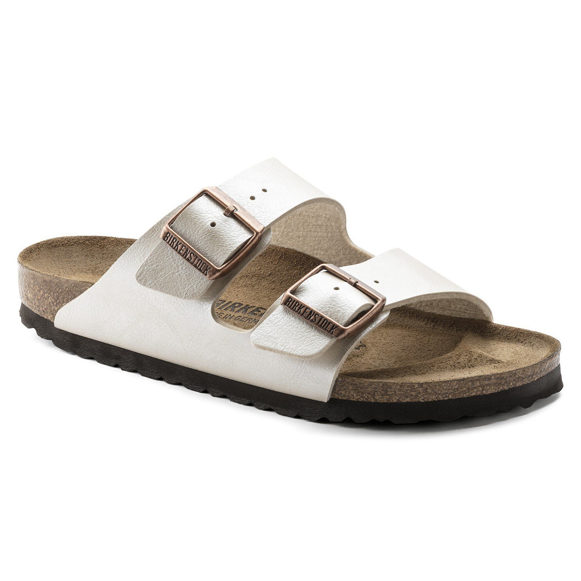 Birkenstock Arizona Womens Sandal Birko-Flor-Graceful Pearl White 8