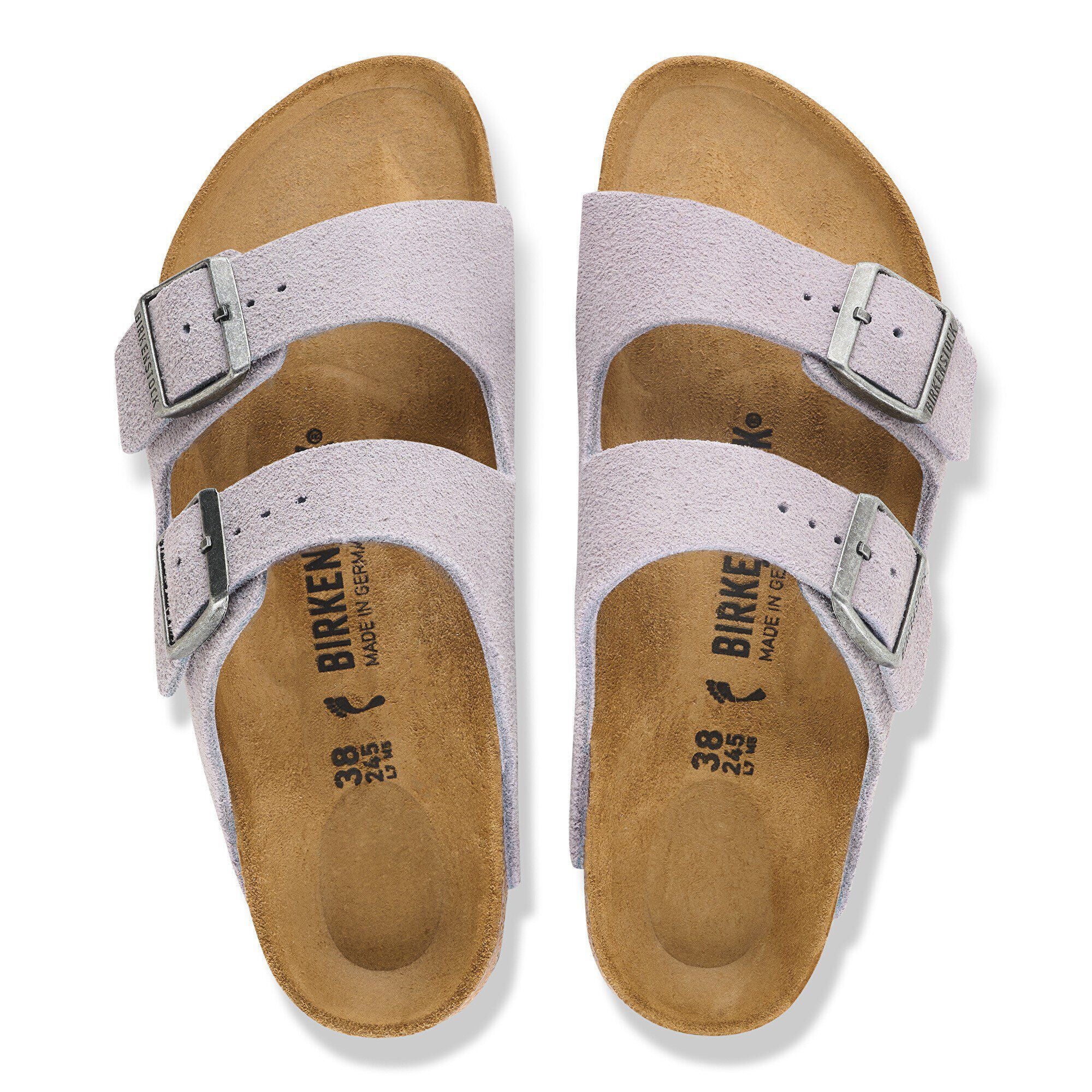 Birkenstock Arizona Womens Sandal Suede-Lavender Sky 7