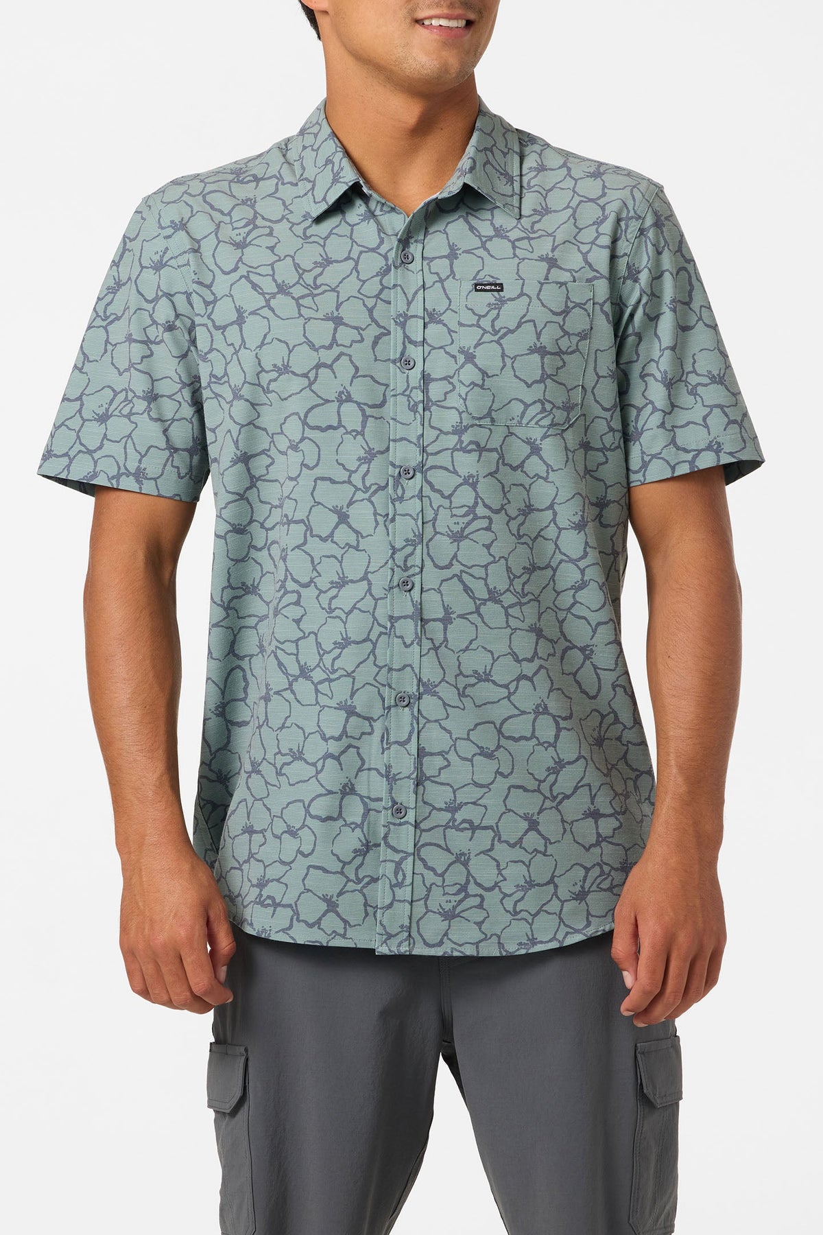 O'NEILL UPF SLUB RELAXED SS WVN SHIRT DSH L