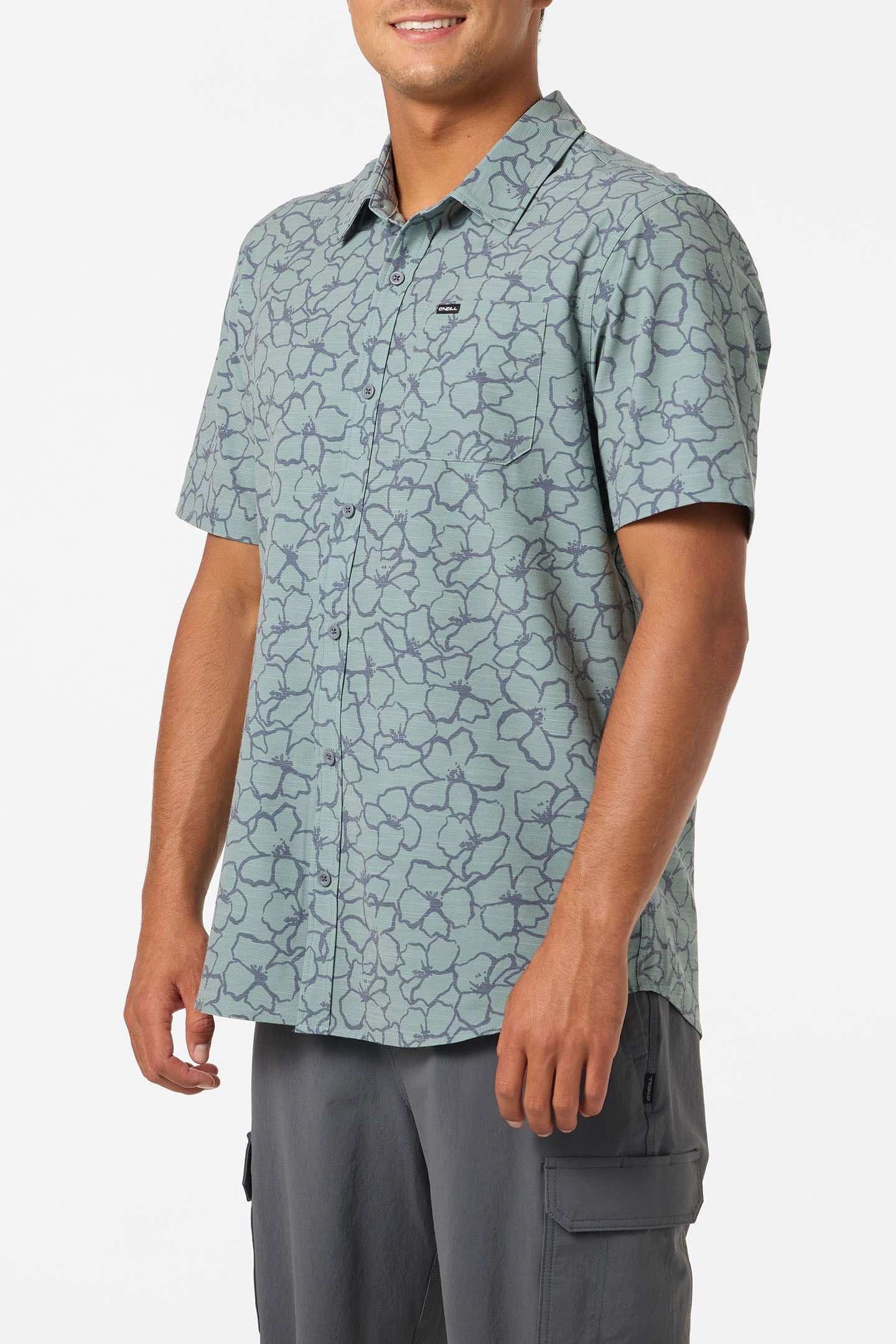 O'NEILL UPF SLUB RELAXED SS WVN SHIRT DSH XL