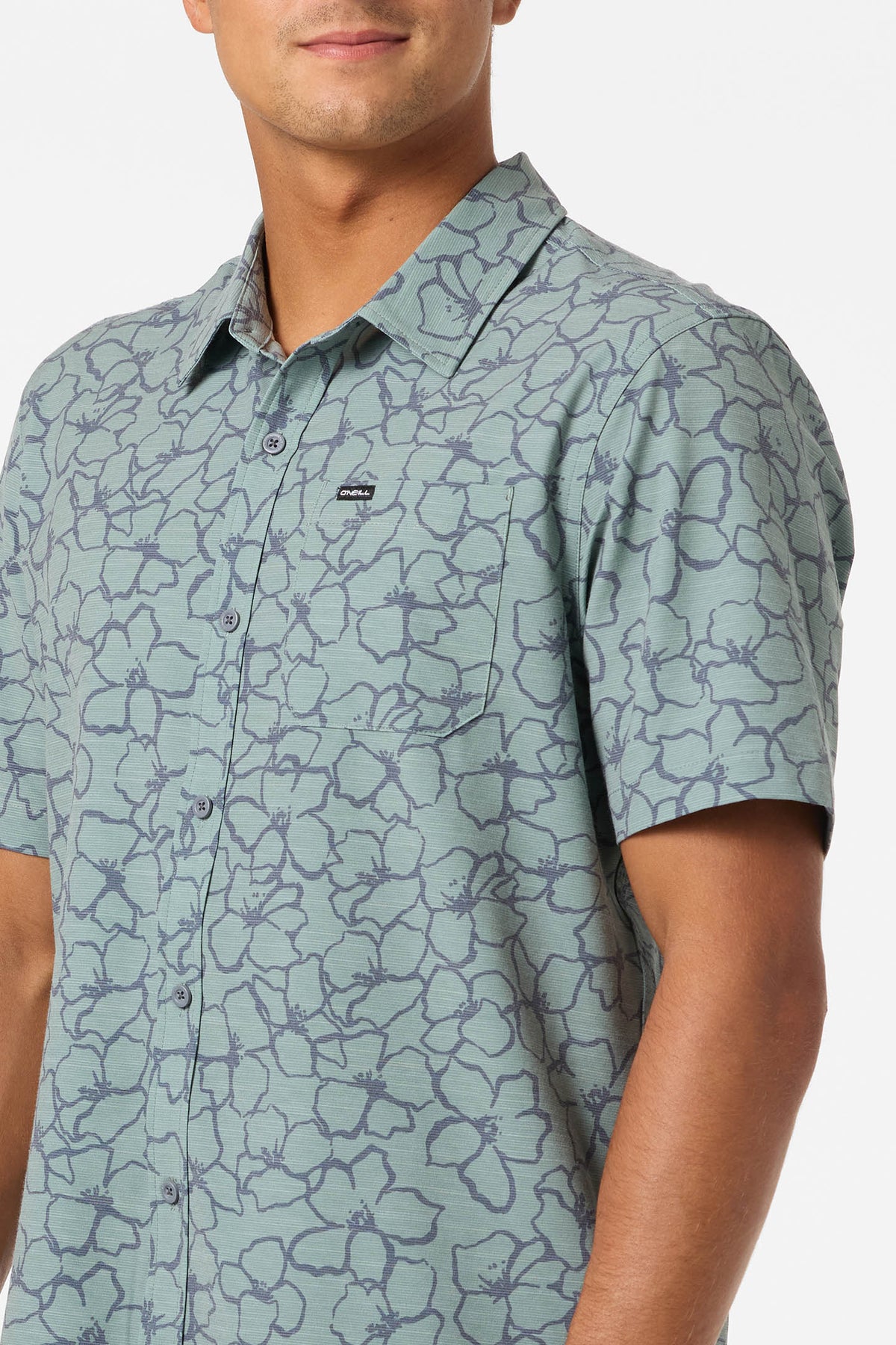 O'NEILL UPF SLUB RELAXED SS WVN SHIRT DSH L