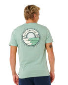 RIP CURL PACIFIC RINSE STACKED TEE 3237 - Aloe 2XL