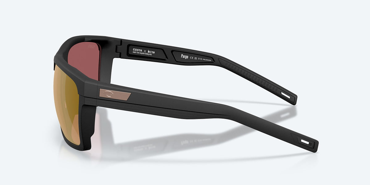Costa Del Mar Pargo Sunglasses Black GoldMirror 580G