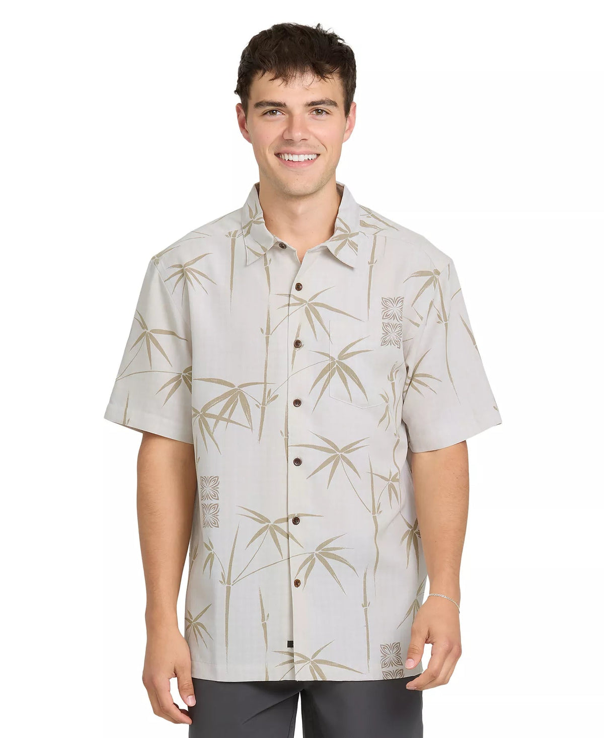QUIKSILVER BAMBOO BAY WM SS SLR-SILVER BIRCH M