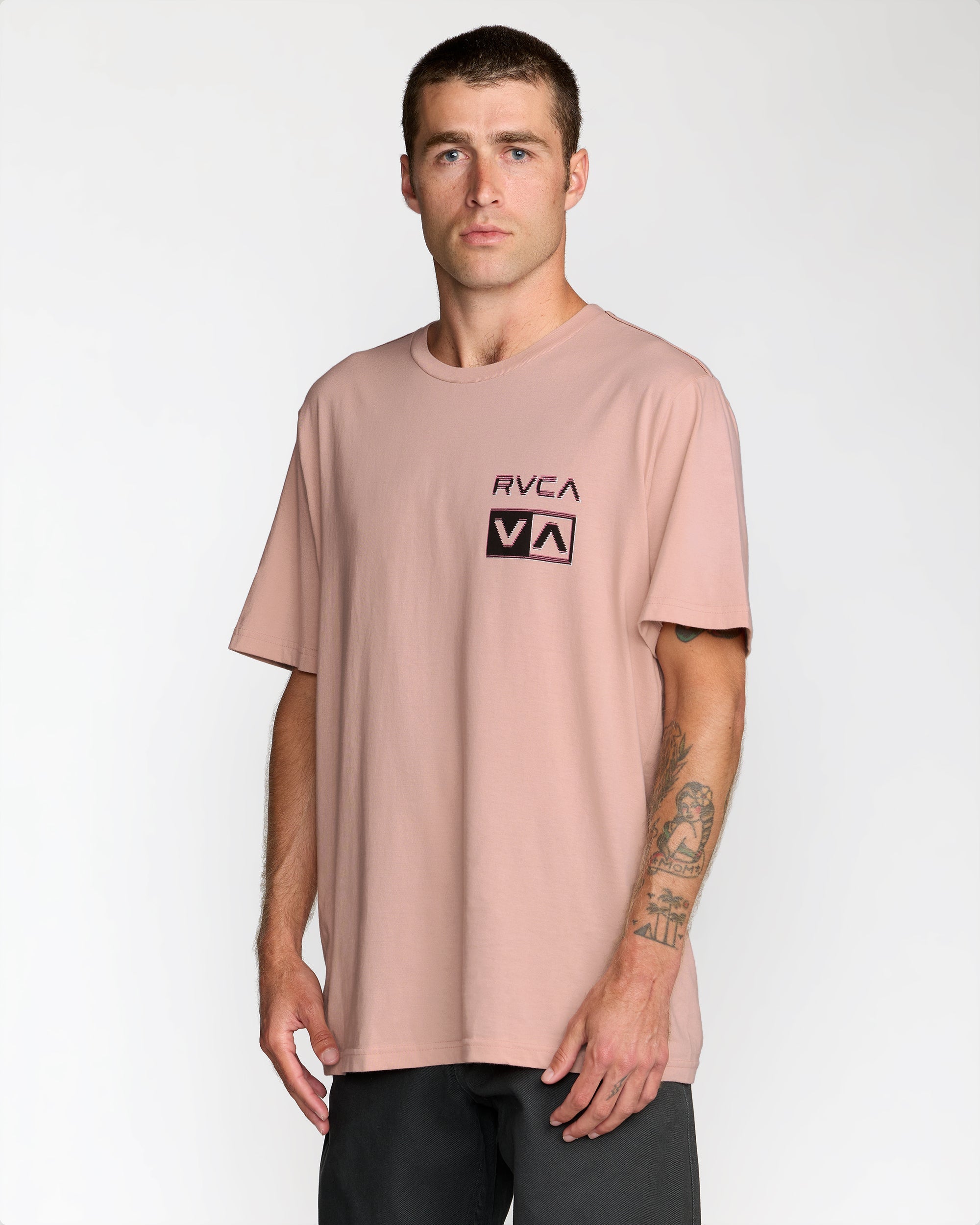 RVCA GLITCH SS PALE MAUVE PAL XL