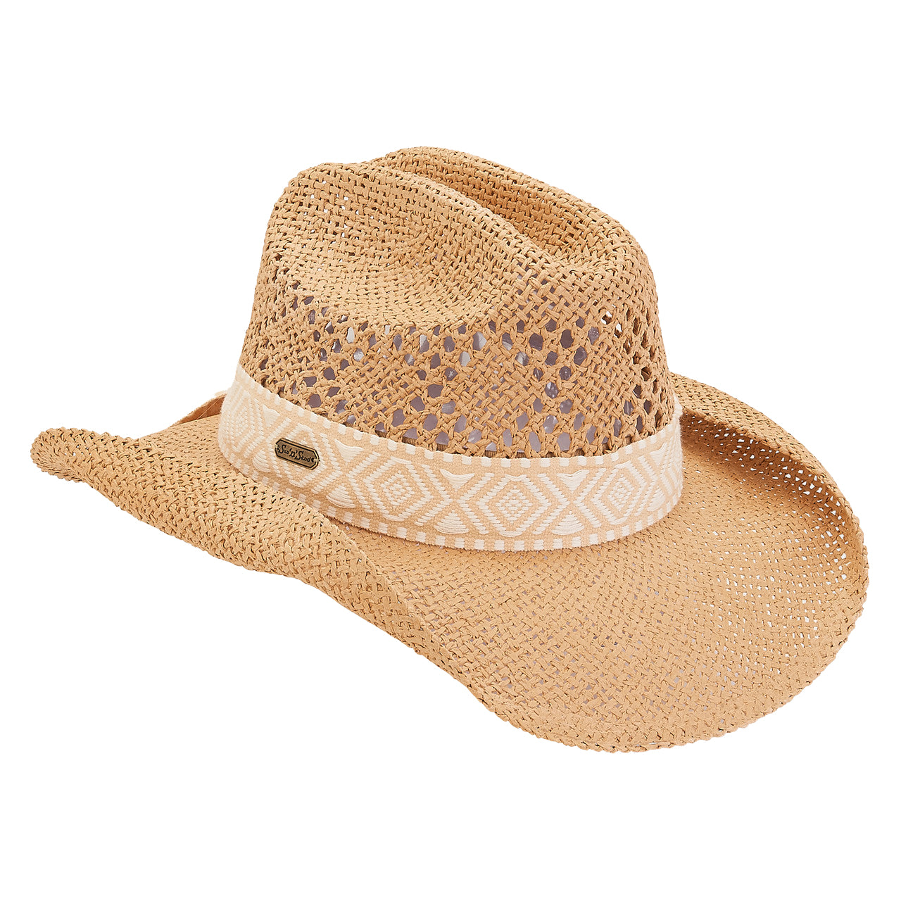 Sun N Sand Western Hat Mix TanPaperBraid 3.5
