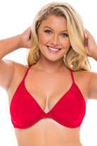 H2OH Flawless Underwire Bikini Top  RED E