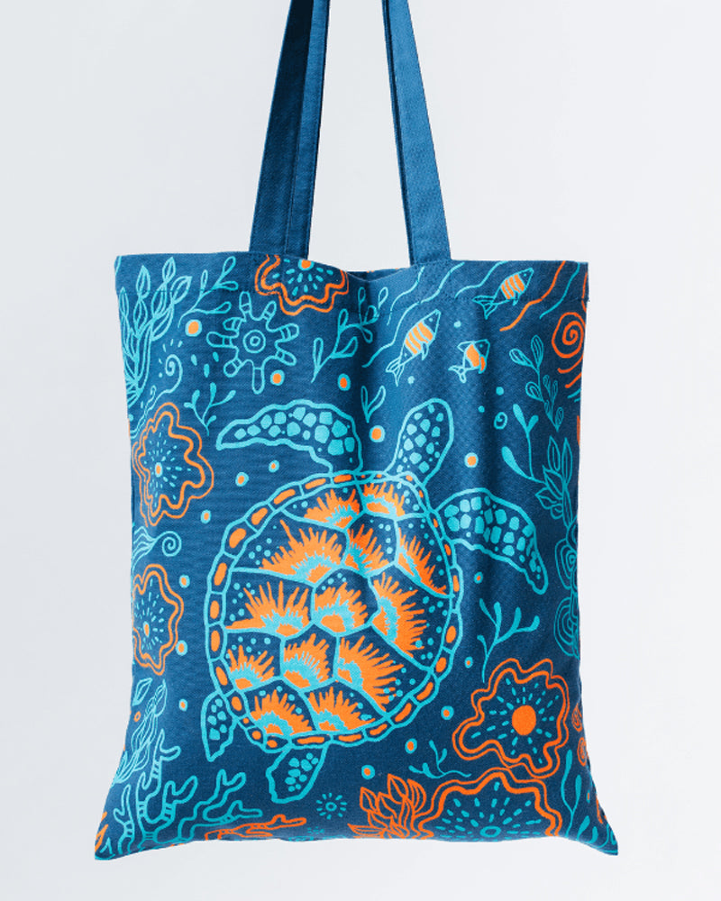 Sand Cloud Everyday Tote Reef Turtles OS
