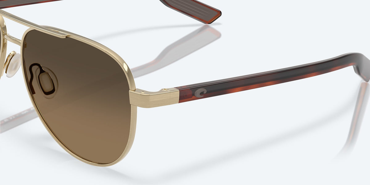 Costa Del Mar Peli Polarized Sunglasses BrshdGold CopperGradient 580G