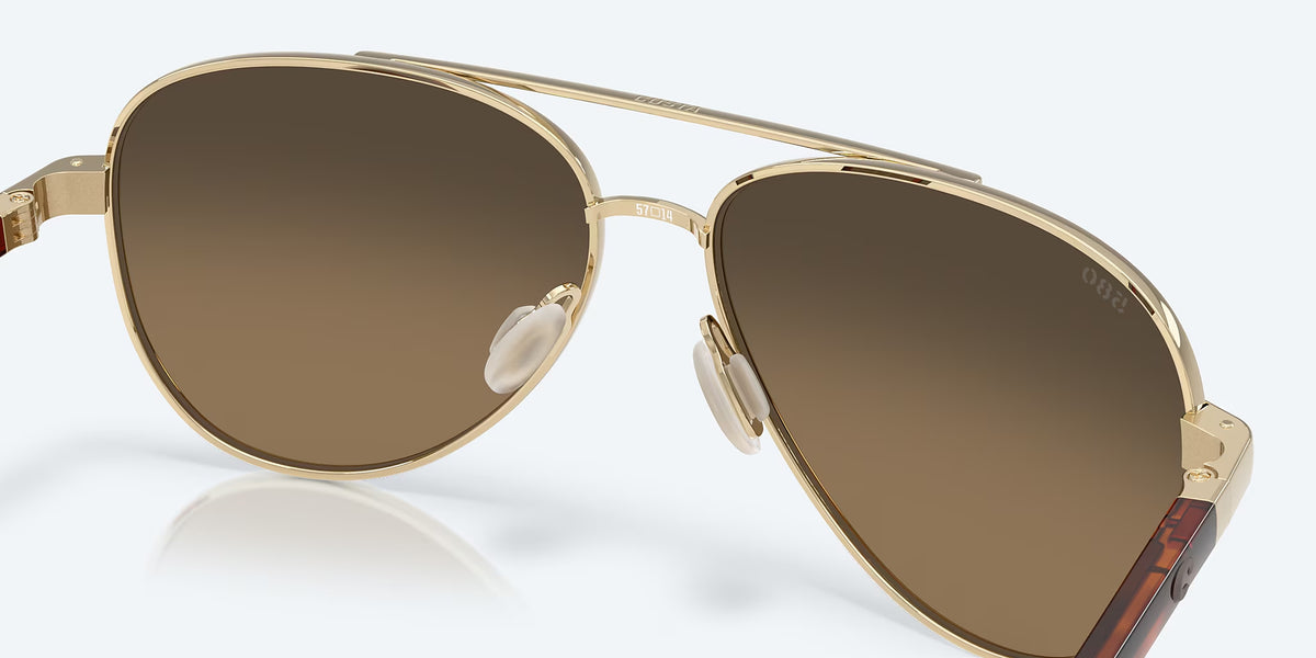 Costa Del Mar Peli Polarized Sunglasses BrshdGold CopperGradient 580G