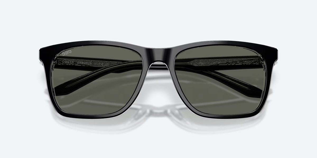Costa Del Mar Gravels Polarized Sunglasses Black Gray 580G