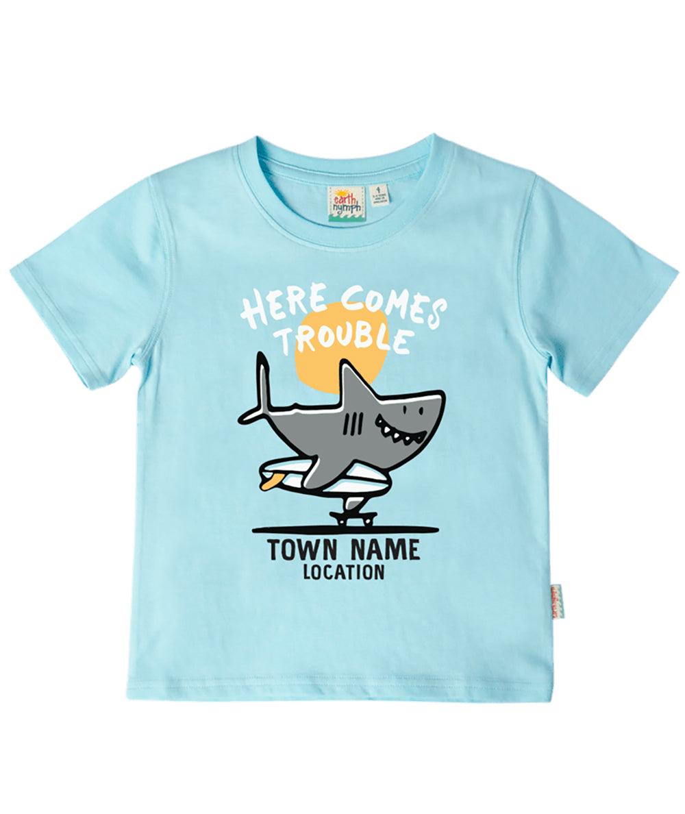 Tank Stream Skater Shark Boys Tee Boca-SeaBlue 2