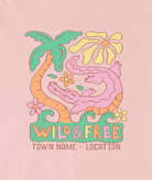 Tank Stream Wild & Free Girls Tee Boca--LIGHT CORAL 8