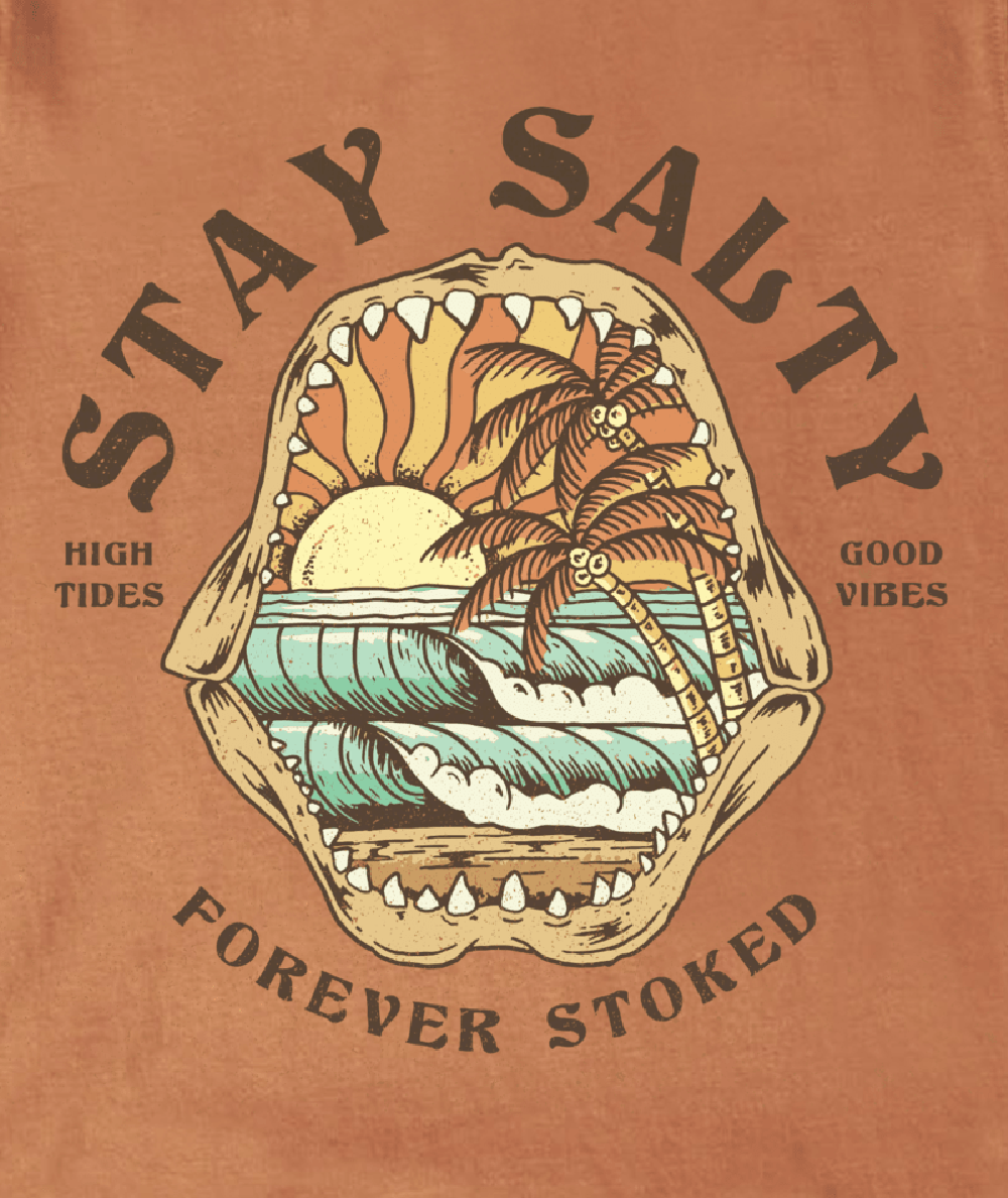 Tank Stream Shark Scenic Boys Tee BOCA-Latte 10