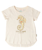 Tank Stream Set Free Seahorse Girls Tee Delray-Ivory 2