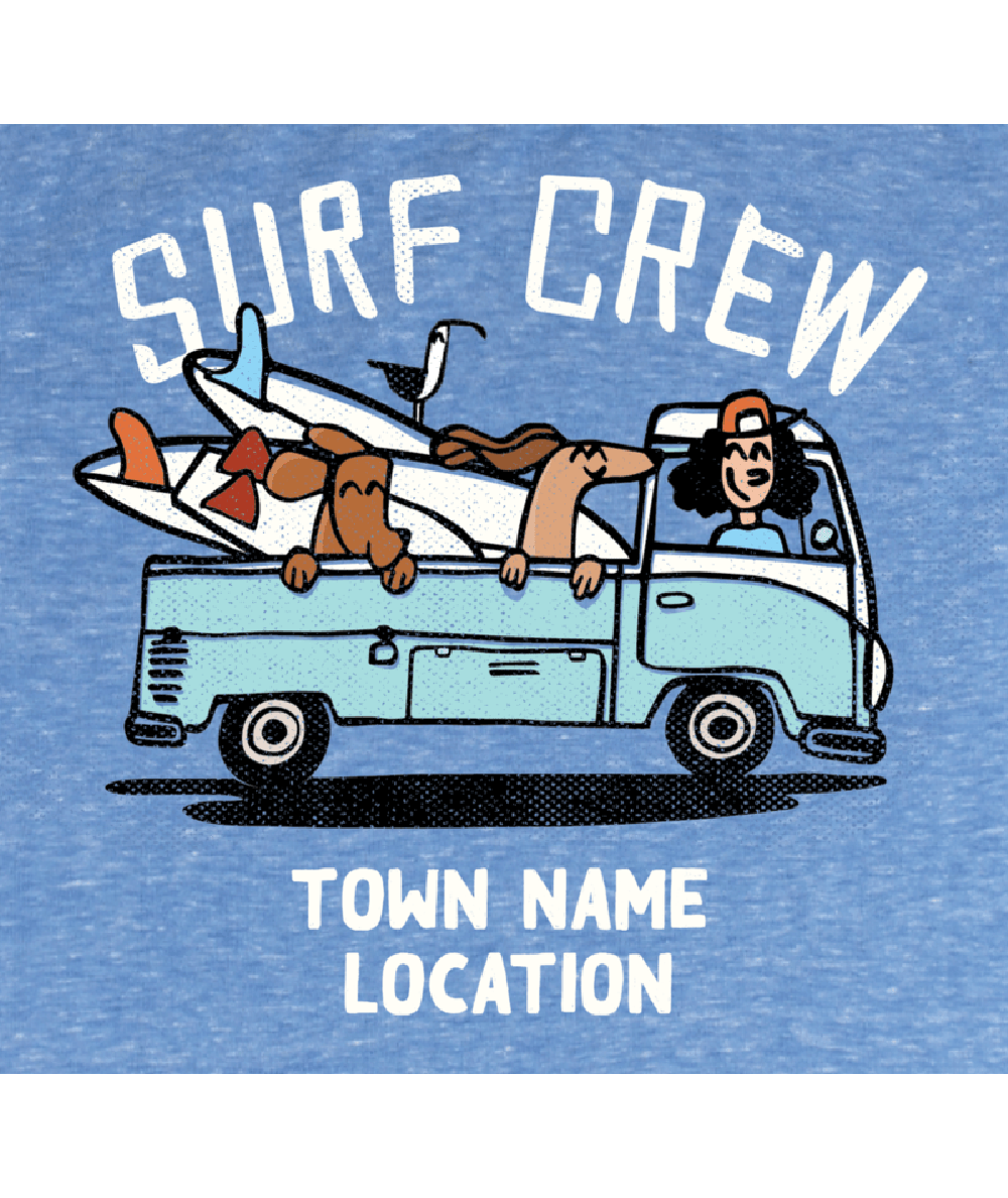 Tank Stream Surf Crew Boys Tee Boca-LightBlue Marle 6