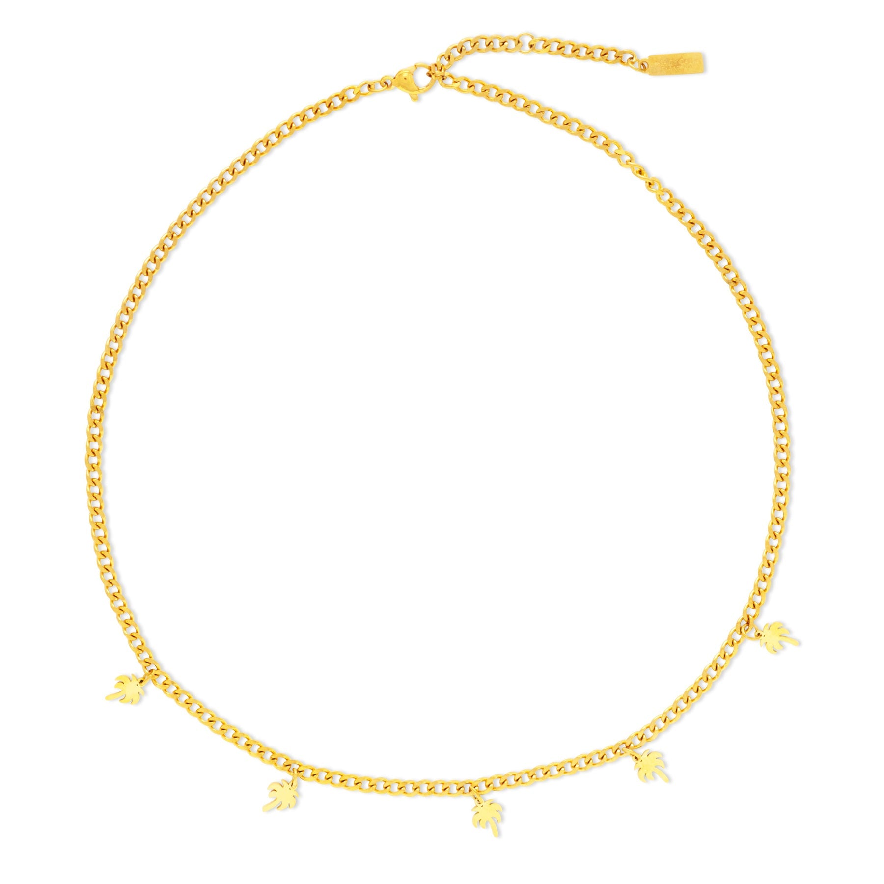 Salty Cali Palm Tree Necklace Gold