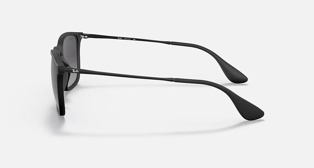 Ray-Ban Chris Polarized Sunglasses RubberBlack LtGreyGradientDkGrey