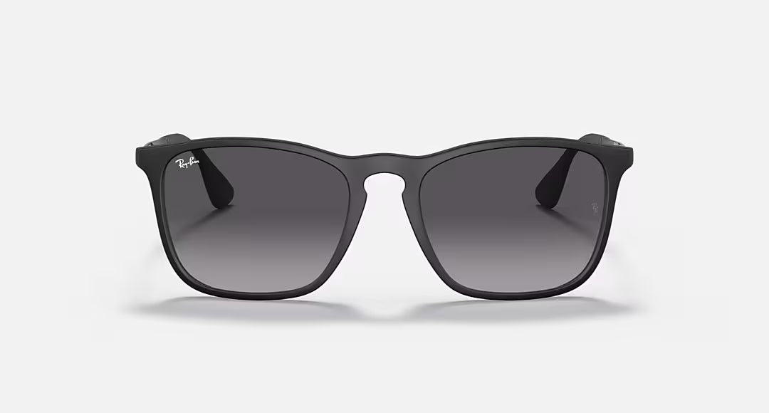 Ray-Ban Chris Polarized Sunglasses RubberBlack LtGreyGradientDkGrey