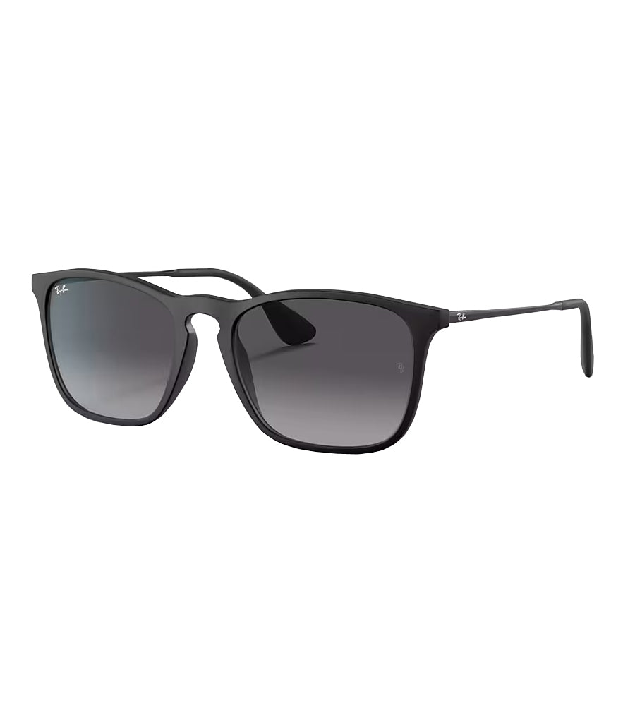 Ray-Ban Chris Polarized Sunglasses RubberBlack LtGreyGradientDkGrey