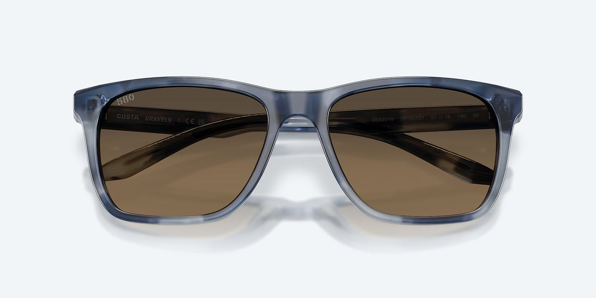 Costa Del Mar Gravels Polarized Sunglasses SomosBlueTort CopperGradient 580G