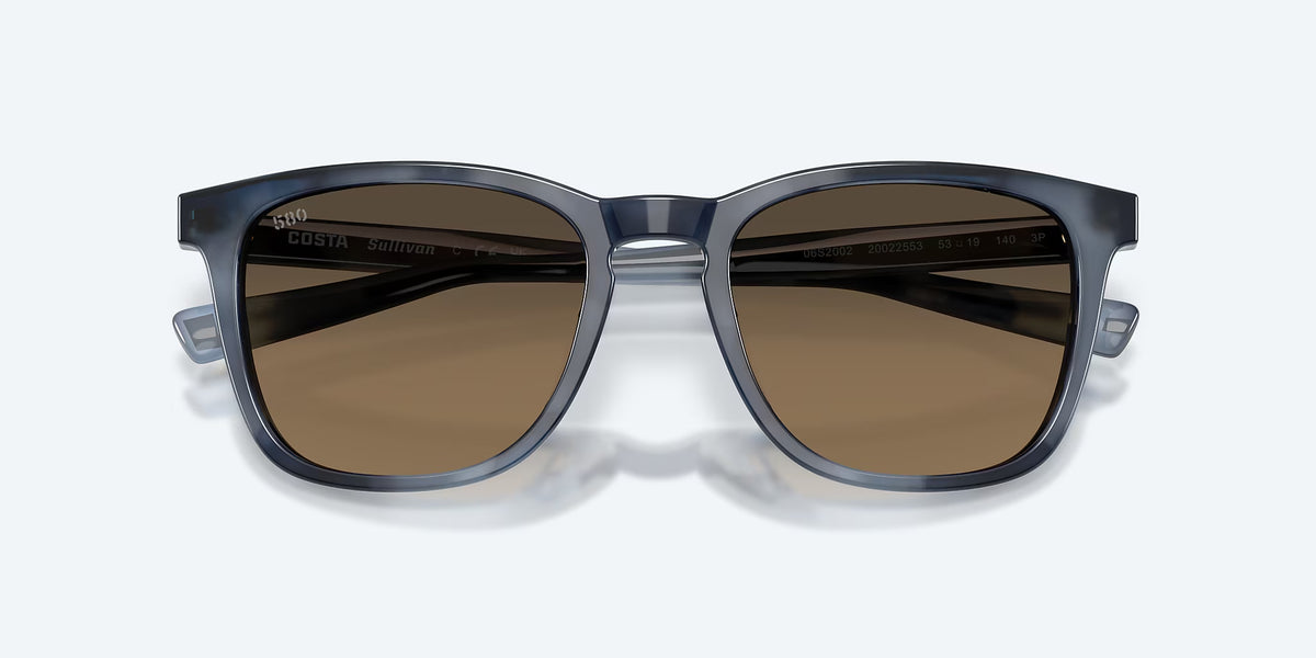 Costa Del Mar Sullivan Polarized Sunglasses Somos BlueTortoisew/Copper 580G
