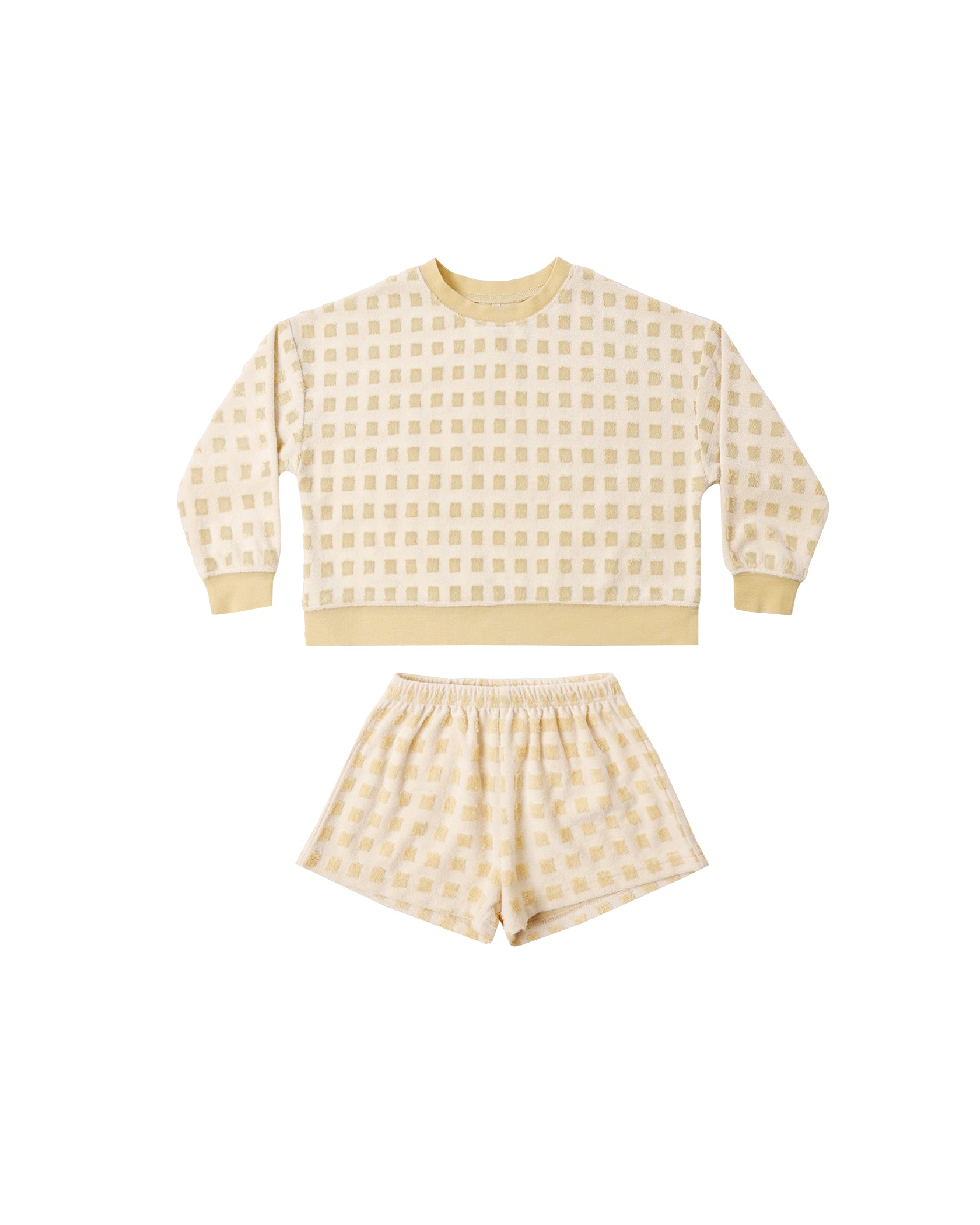 Rylee + Cru  Karli Set Butterscotch Grid 2-3Y