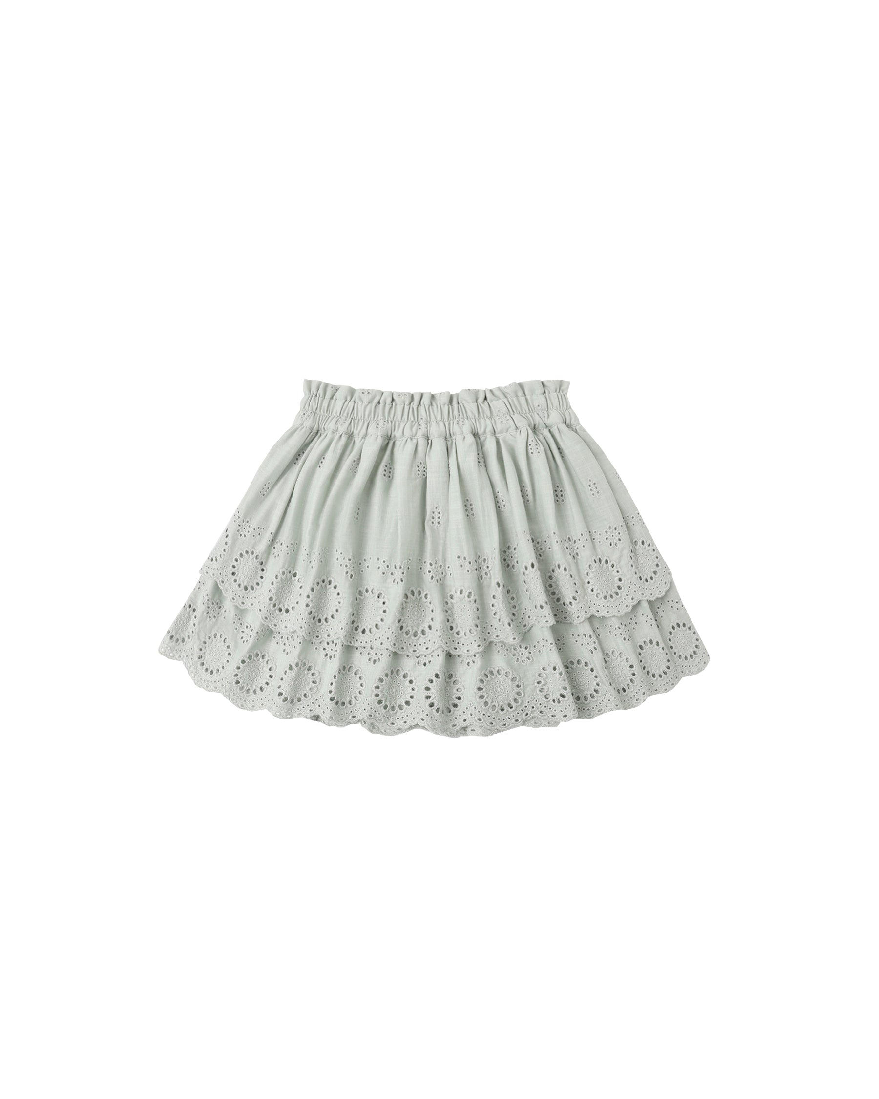 Rylee + Cru Rose Mini Skirt Seafoam 8-9Y