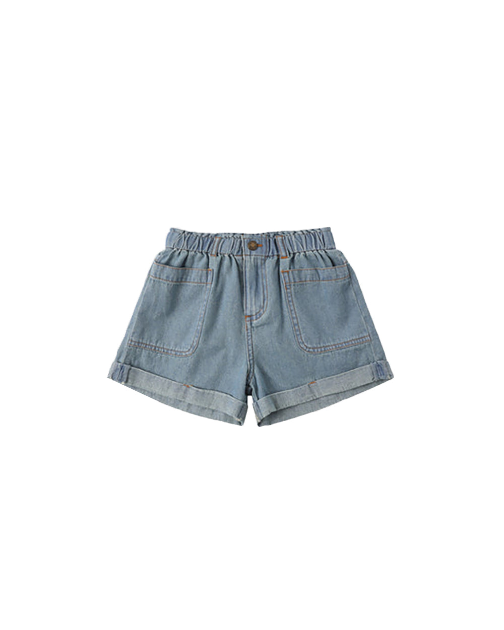 Rylee + Cru Alba Shorts Denim Washed Blue 6-7Y