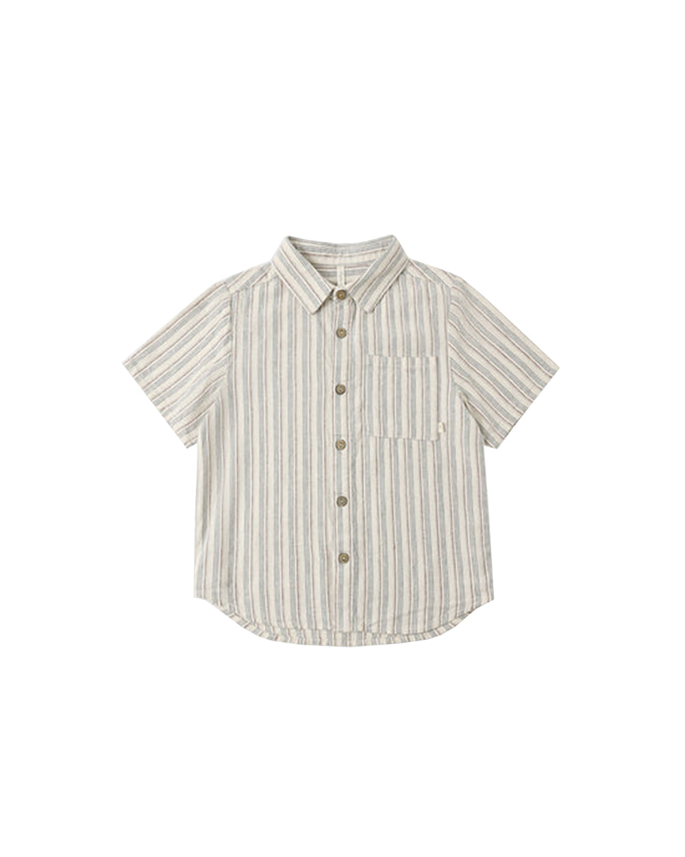 Rylee + Cru Collared Short Sleeve Shirt Nautical Stripe 2-3Y