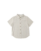 Rylee + Cru Collared Short Sleeve Shirt Nautical Stripe 6-7Y