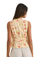 RHYTHM WILDFLOWER TIE FRONT TOP WHITE 2S