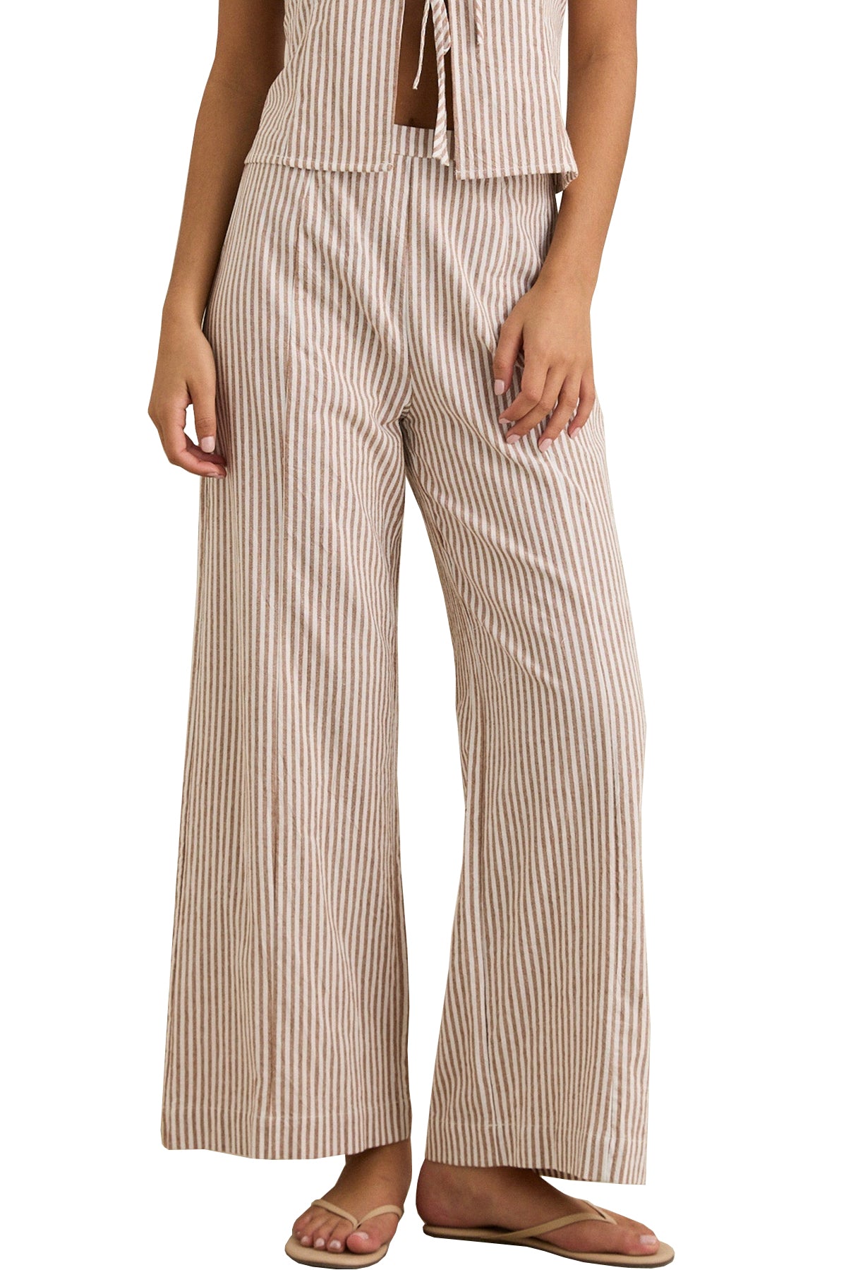 RHYTHM LOUISE WIDE LEG PANT TAN 10
