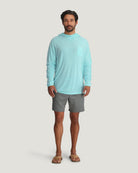 Free Fly Bamboo Lightweight Hoodie Bahama Blue L