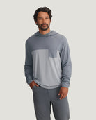 Free Fly Men's Bamboo Hybrid Hoodie Slate / Aspen Grey M
