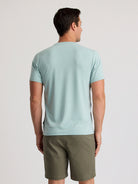 Free Fly Men's Bamboo Flex Pocket Tee Heather Ocean Mist M