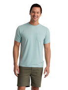 Free Fly Men's Bamboo Flex Pocket Tee Heather Ocean Mist L