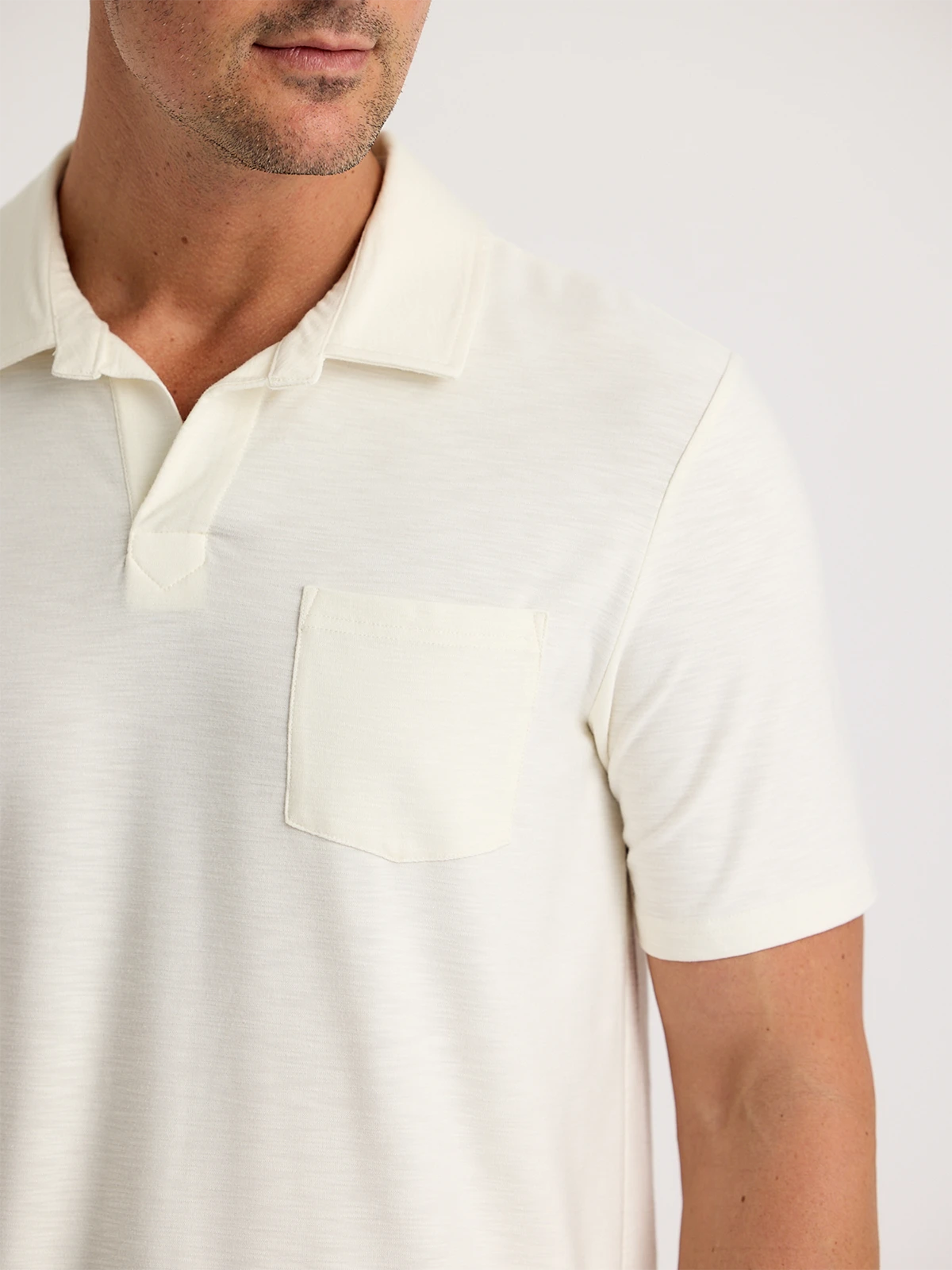 Free Fly Men's Bamboo Slub Polo II Sea Salt M