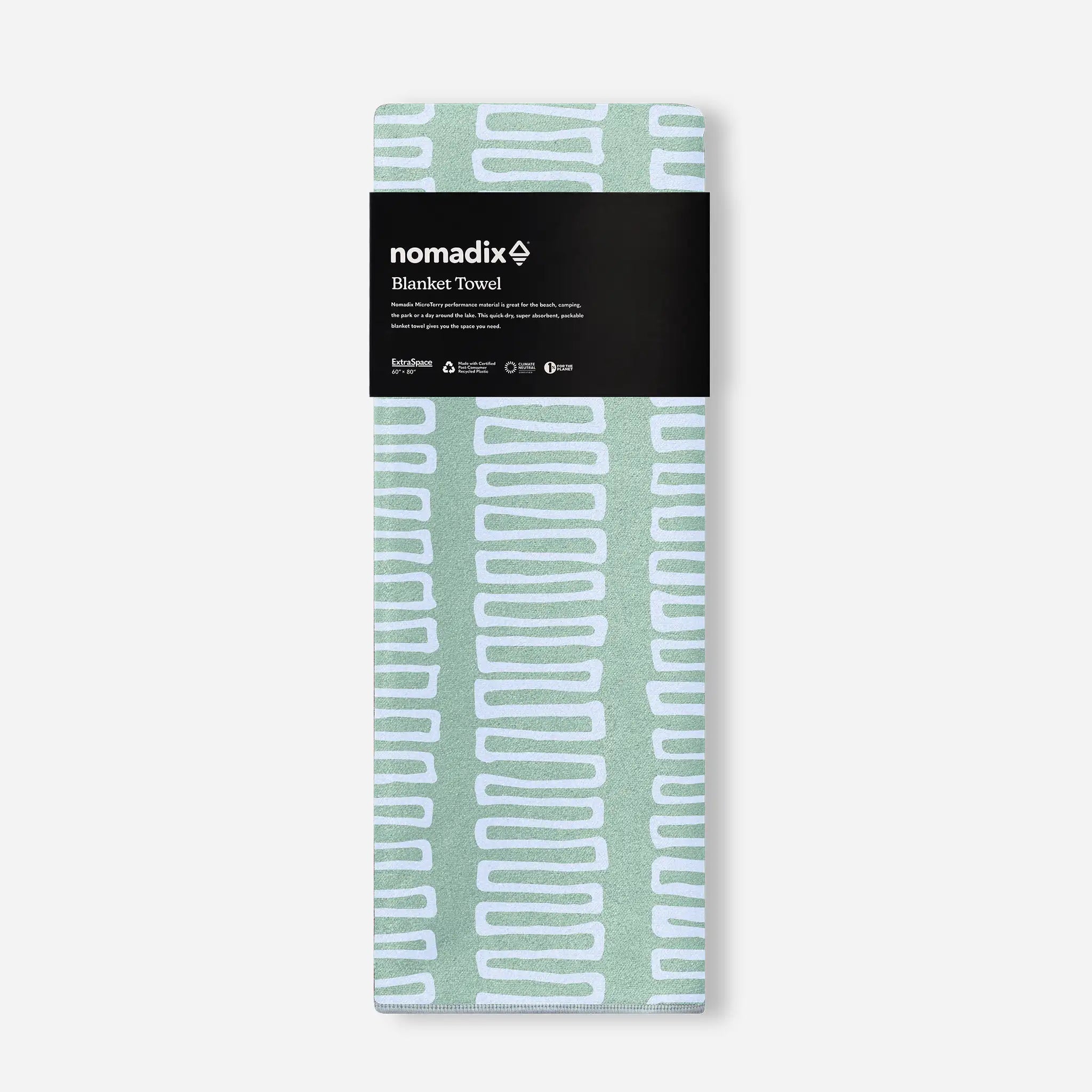 Nomadix Beach Towel SwitchbackSeafoamGreen 30x72.5