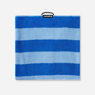 Nomadix Organic Beach Towel Cabana Stripe Coastal Blue 30" x 72.5"