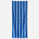 Nomadix Organic Beach Towel Cabana Stripe Coastal Blue 30" x 72.5"