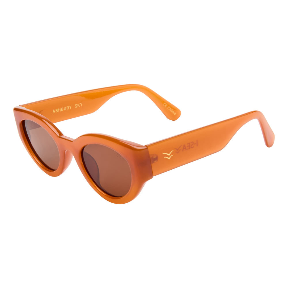 I-SEA ASHBURY SKY WOMEN'S POLARIZED SUNGLASSES APRICOT / BROWN POLARIZED LENS
