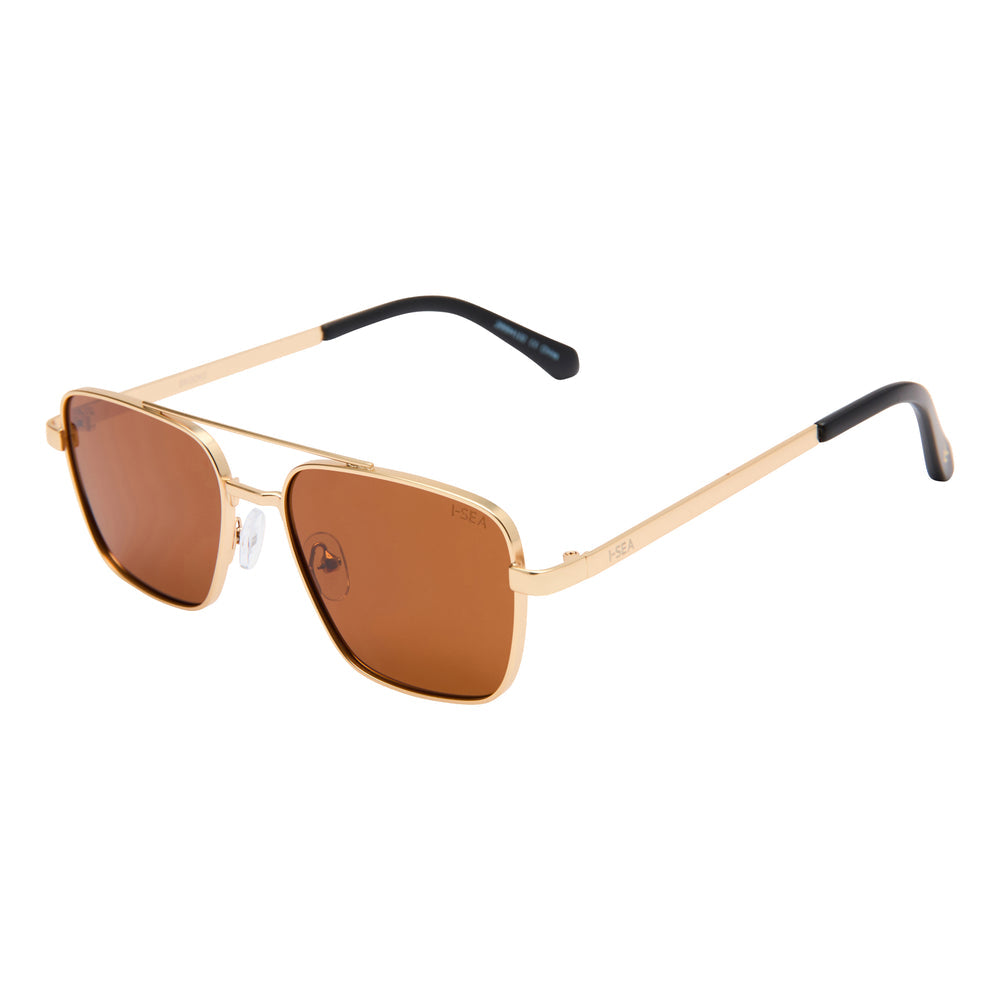I-SEA BROOKS MEN'S POLARIZED SUNGLASSES GOLD / BROWN POLARIZED LENS