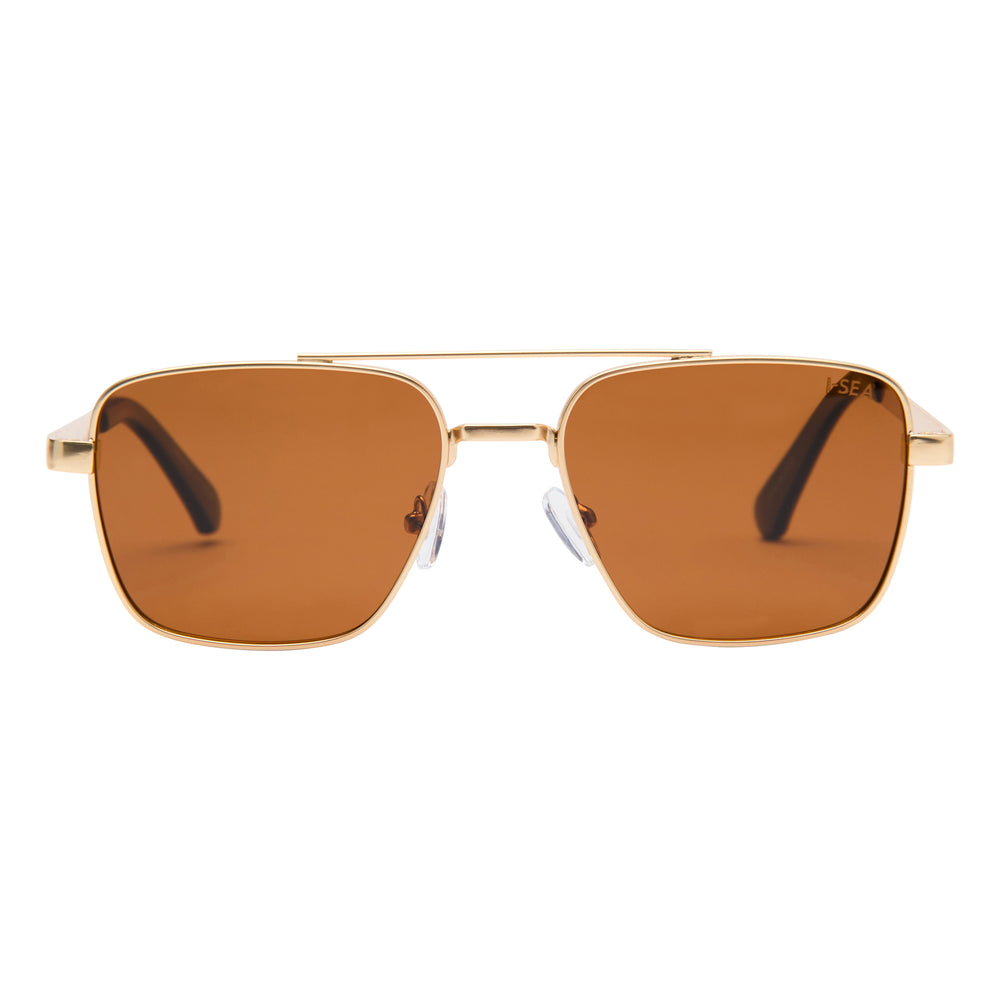 I-SEA BROOKS MEN'S POLARIZED SUNGLASSES GOLD / BROWN POLARIZED LENS