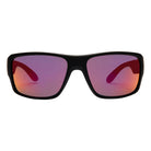 I-SEA FREE BIRD MEN'S POLARIZED SUNGLASSES BLACK RUBBER SOFT TOUCH / RED POLARIZED LENS