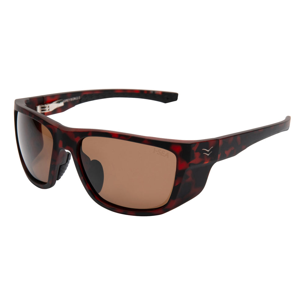 I-SEA GREYSON 2.0 MEN'S POLARIZED SUNGLASSES TORT RUBBER / BROWN POLARIZED LENS